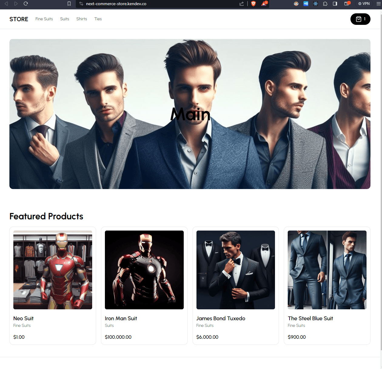 A fullstack commerce solution with separate admin dashboard by Code with Antonio.